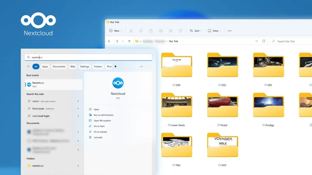 Nextcloud Windows desktop integration