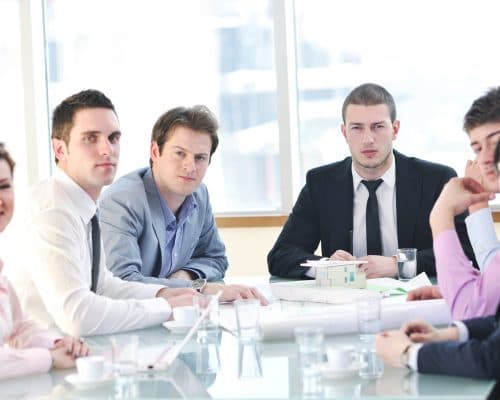 Corporate team meeting